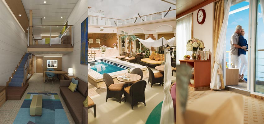 Choose your perfect cruise ship accommodation