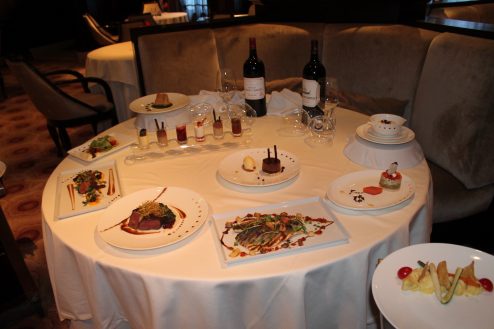 Table laid out on-board Celebrity Eclipse