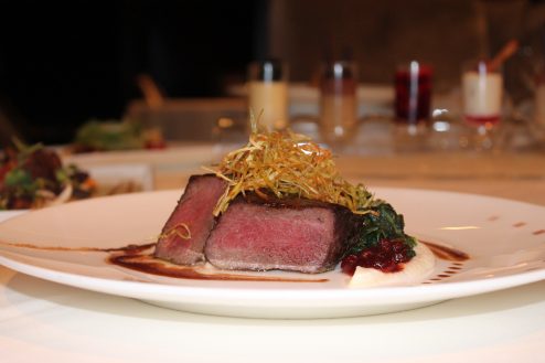 Steak dish on-board Celebrity Eclipse