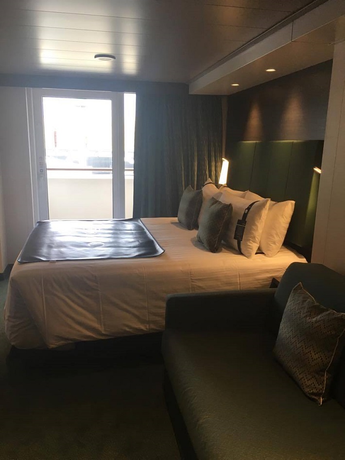 Sophisticated balcony stateroom on-board MSC Cruises' Meraviglia