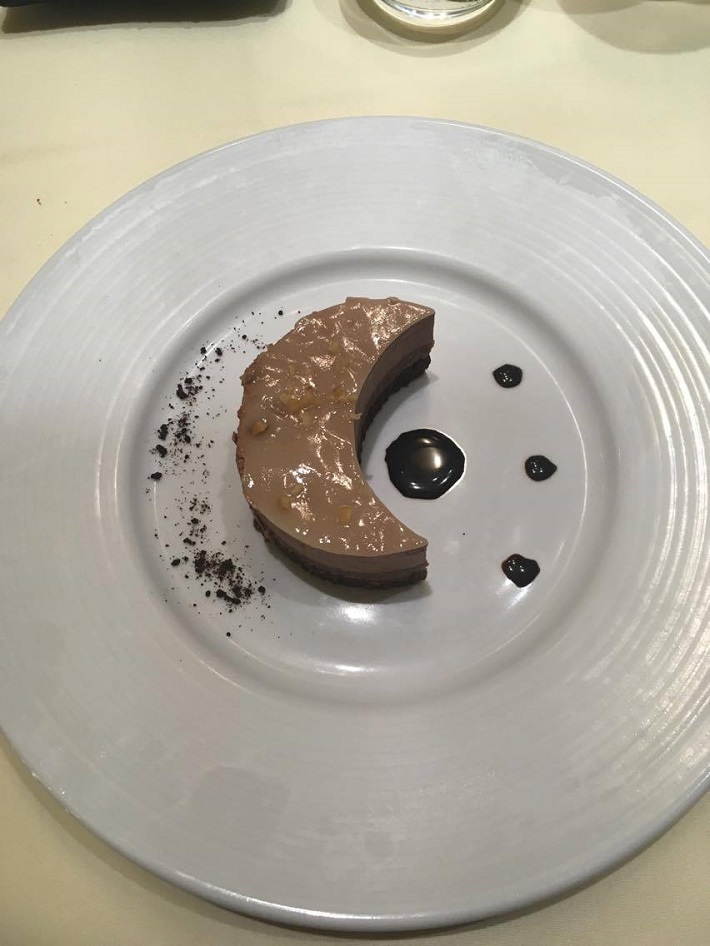 Chocolate dessert on-board MSC Meraviglia