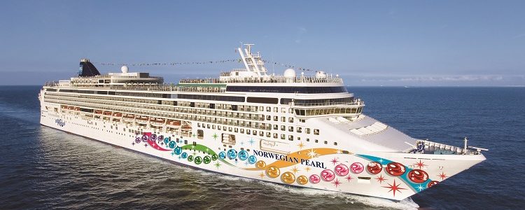Norwegian Cruise Line's Norwegian Pearl cruise ship on the water