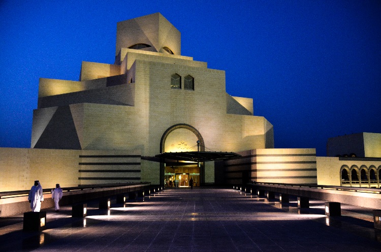 The Museum of Islamic Art illuminated at night