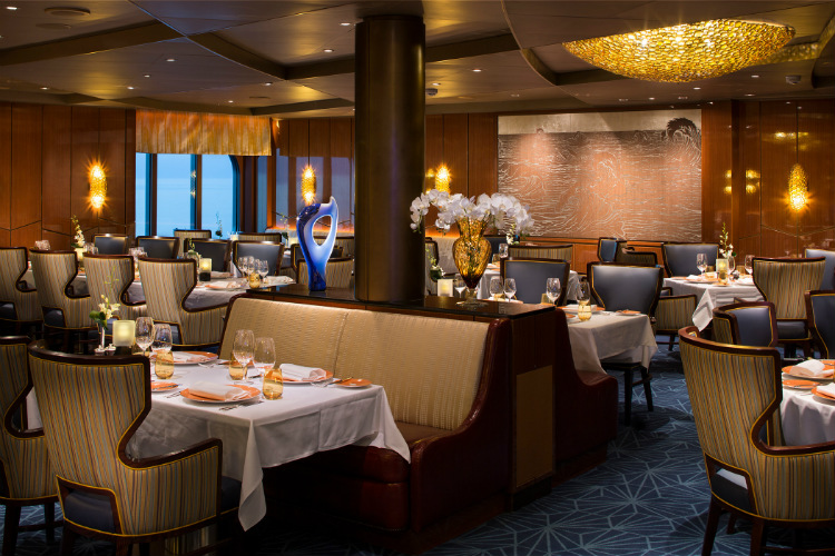The sophisticated Pinnacle Grill on-board HAL ms Oosterdam