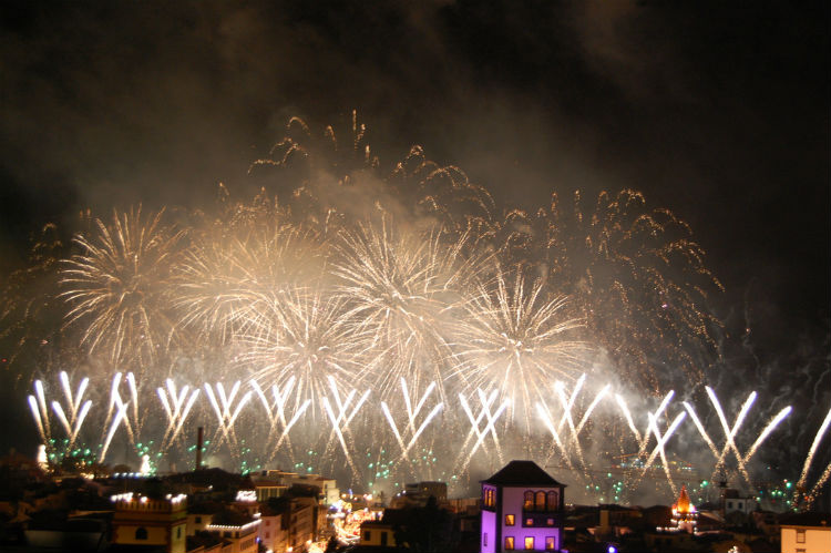 Fireworks in Madeira - New Year's Eve