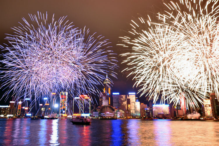 Hong Kong - Fireworks for New Year's Eve