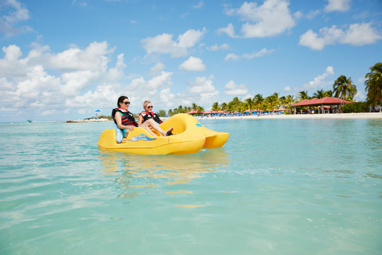 People on a pedalo - Princess Cays
