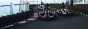 3 Go Karts on a Track, on a cruise