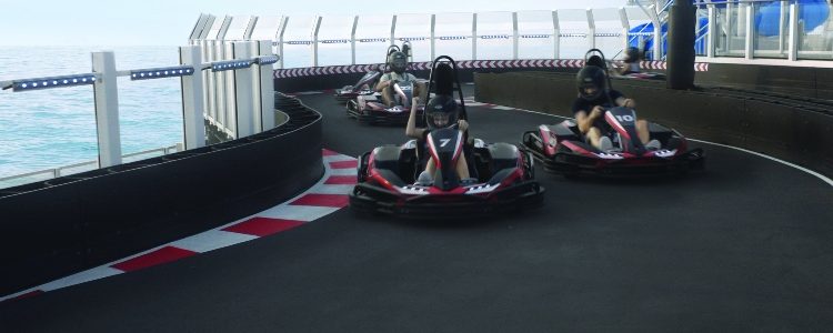3 Go Karts on a Track, on a cruise