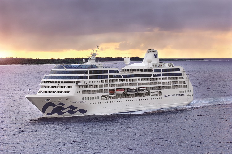 Pacific Princess embarking on cruises after her refit