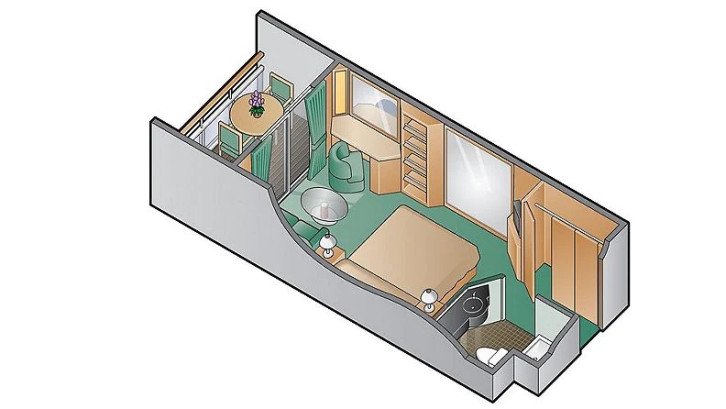 Prime Veranda Stateroom floor Plan