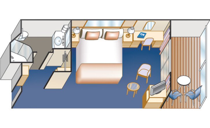 Balcony Staterooms floor Plan