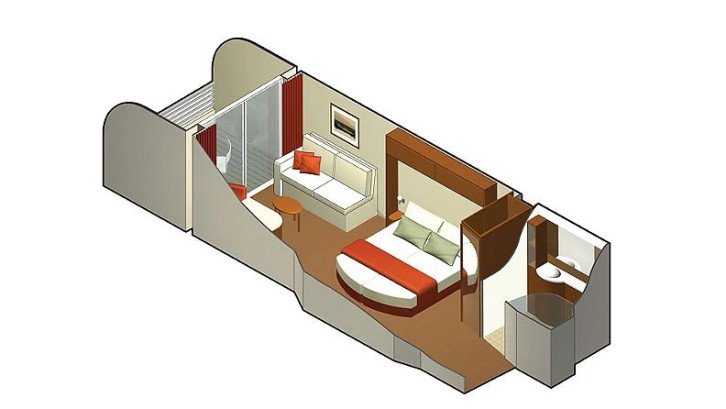 Prime Veranda Stateroom floor Plan