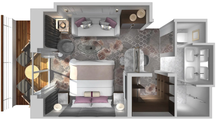 Aquamarine Veranda Suite floor Plan