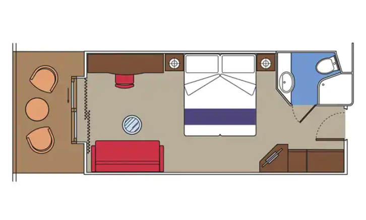 Deluxe Balcony with Partial View floor Plan