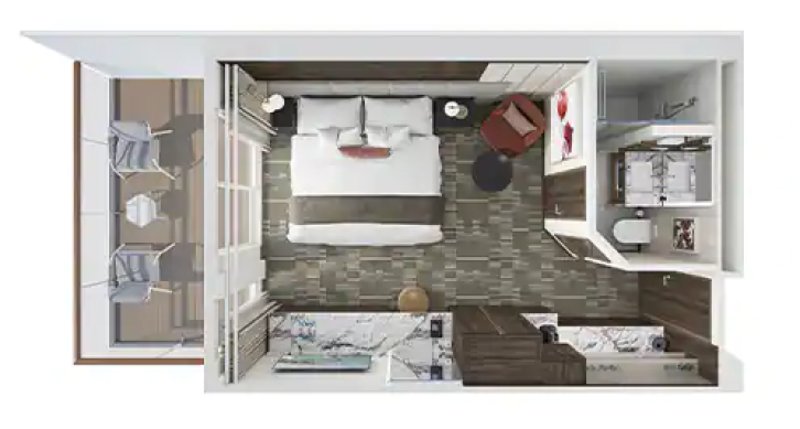 The Haven Courtyard Penthouse with Balcony floor Plan