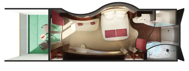 Family Club Balcony Suite floor Plan