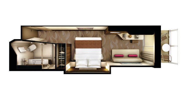 Family Club Balcony Suite floor Plan