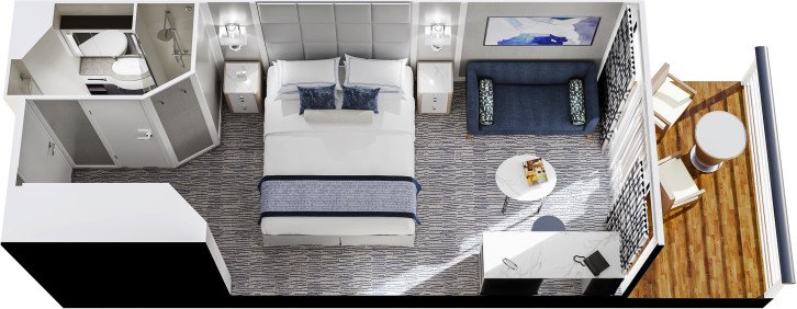 Concierge Level Veranda Stateroom floor Plan