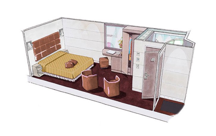 MSC Yacht Club Interior Suite floor Plan