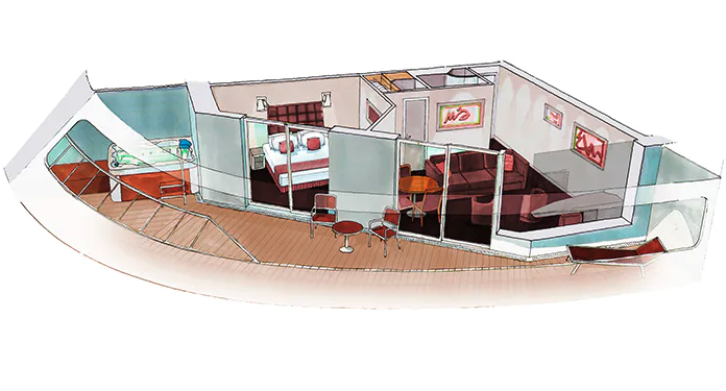 Premium Suite Aurea with Terrace and Whirlpool floor Plan