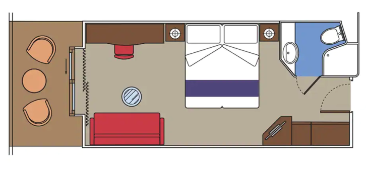 Deluxe Balcony with Partial View  floor Plan