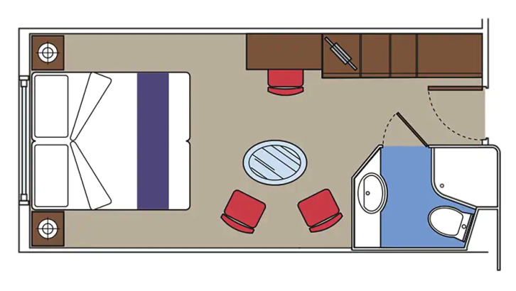 Deluxe Ocean View with Obstructed View floor Plan