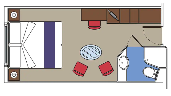 Deluxe Ocean View with Obstructed View floor Plan