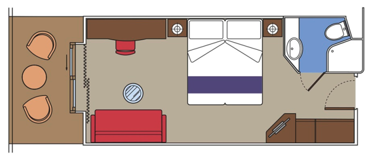 Deluxe Balcony with Partial View floor Plan