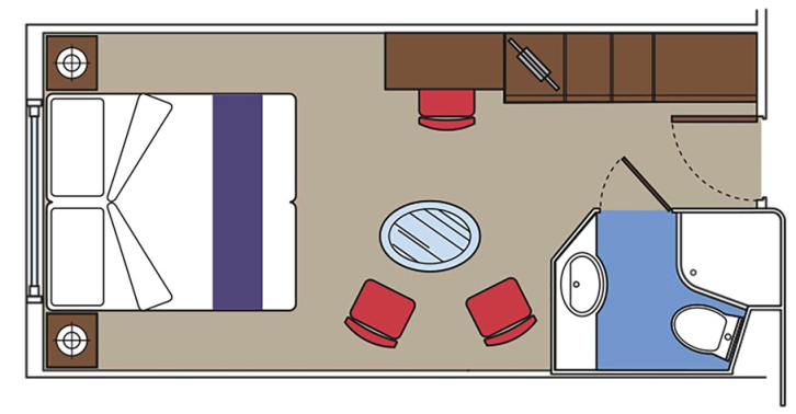 Deluxe Ocean View with Obstructed View floor Plan