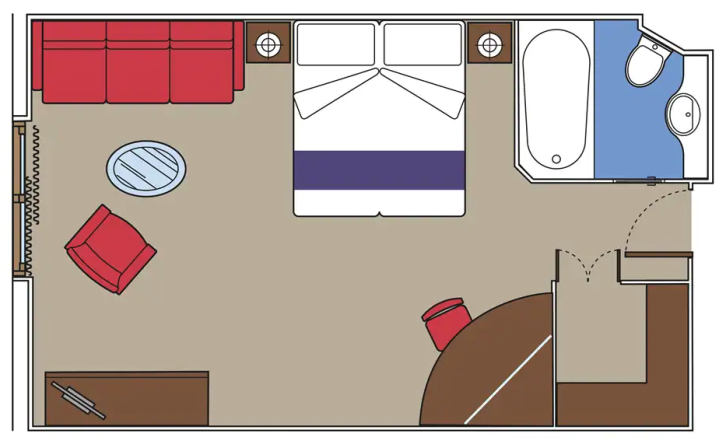 Junior Suite Aurea with Sealed Window floor Plan