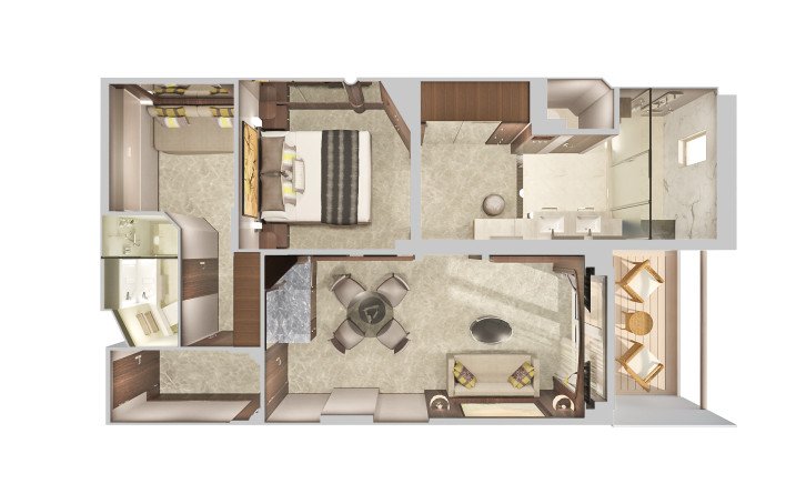 The Haven 2-Bedroom Family Villa with Balcony floor Plan