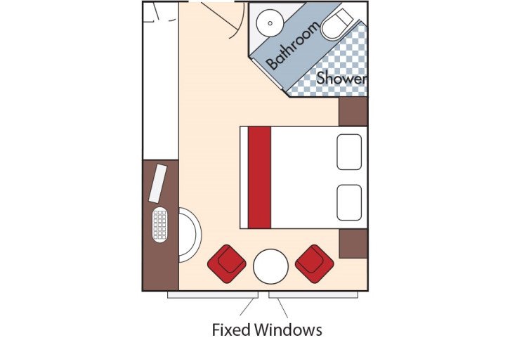 Category D Staterooms floor Plan