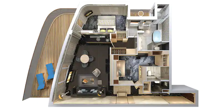 The Haven Premier Owner's Suite with Large Balcony floor Plan