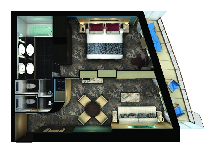 The Haven Aft-Facing Penthouse with Large Balcony floor Plan