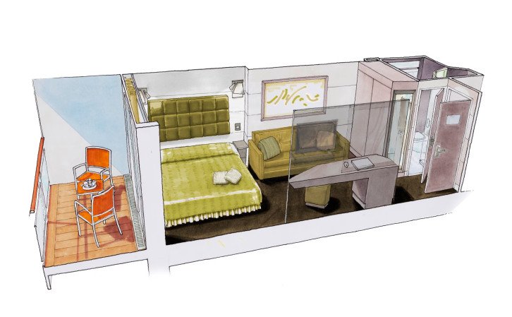 Deluxe Balcony Aurea floor Plan