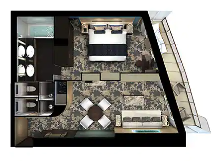 The Haven Aft-Facing Penthouse with Large Balcony floor Plan