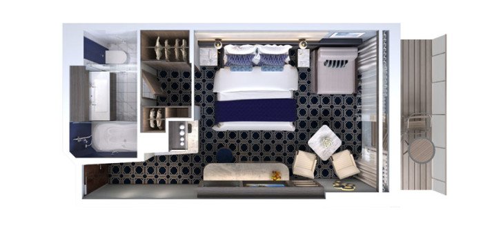 The Haven Courtyard Penthouse with Large Balcony floor Plan
