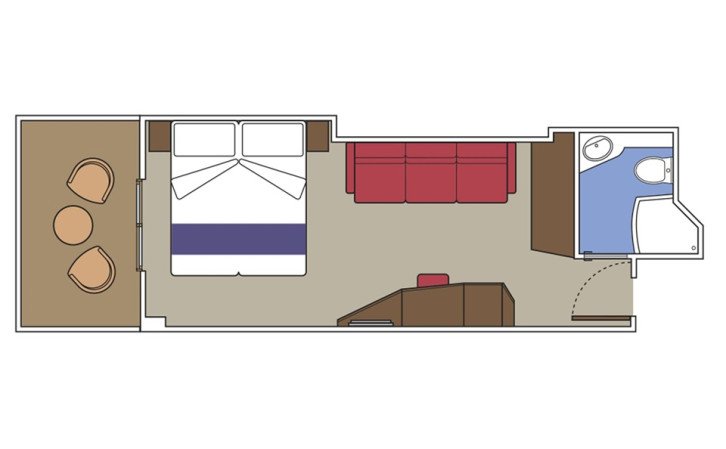 Studio Balcony floor Plan