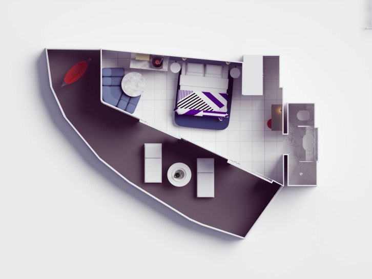 Cheeky Corner Suite, Biggest Terrace floor Plan