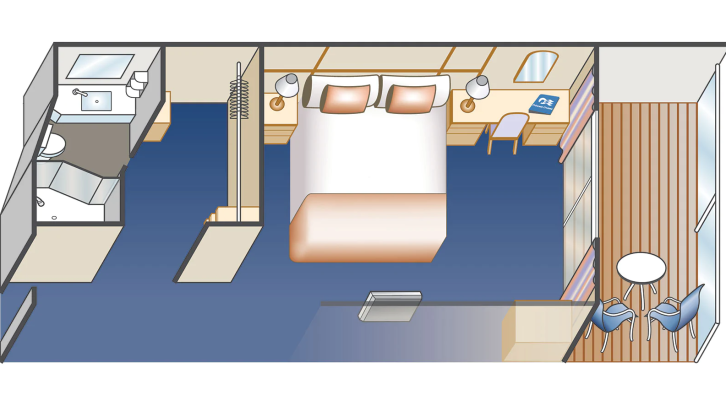Balcony Stateroom floor Plan
