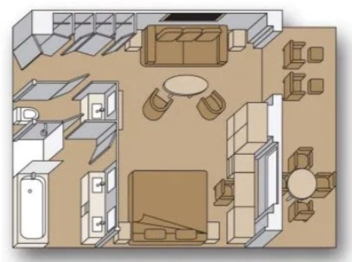 Neptune Spa Suite floor Plan