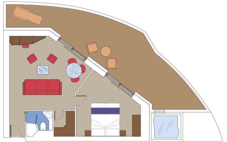 Grand Suite Aurea with Terrace and Whirlpool floor Plan