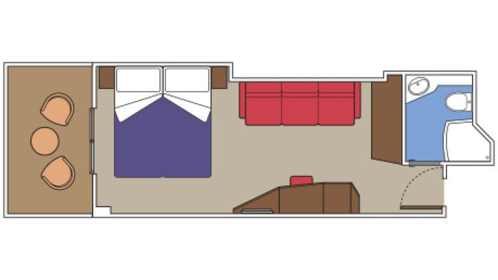 Deluxe Balcony with Partial View floor Plan