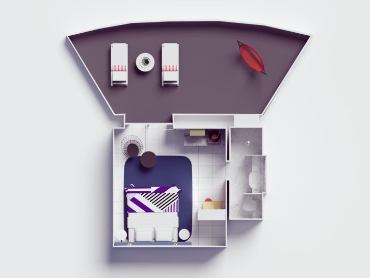 Sweet Aft Suite, Biggest Terrace floor Plan