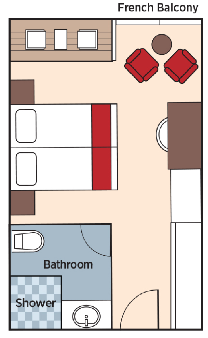 Cat. C Stateroom floor Plan