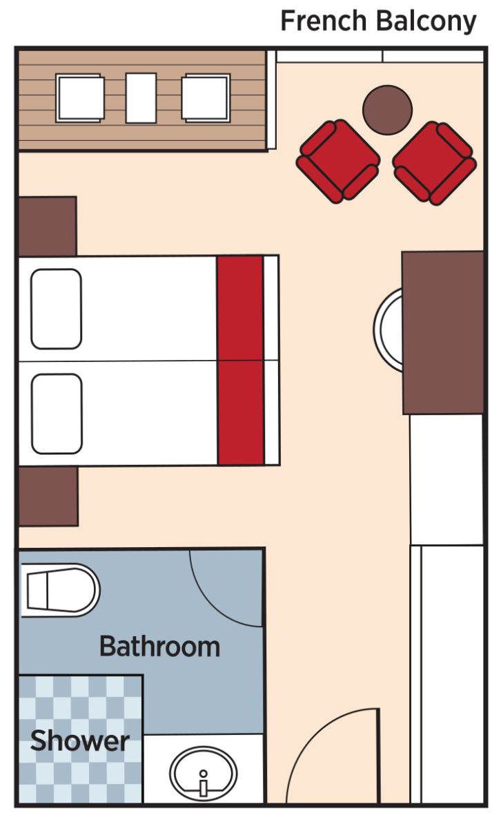 Cat. C Stateroom floor Plan