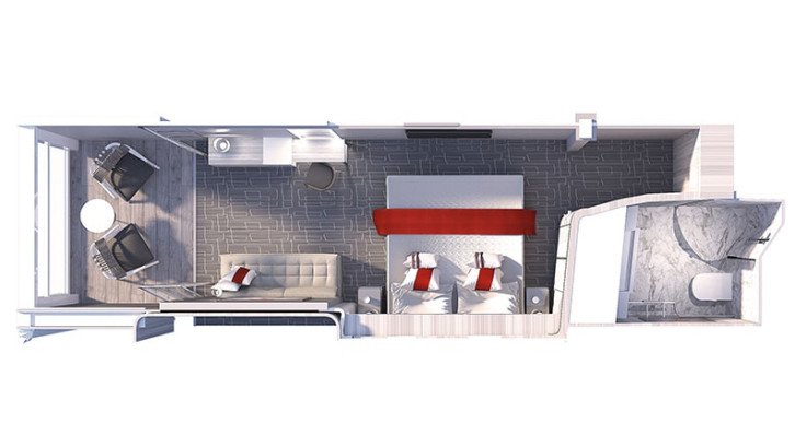 Concierge Class Stateroom floor Plan