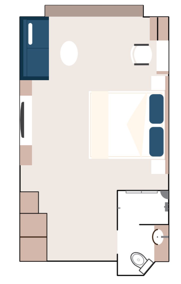 Aurora Stateroom Superior floor Plan
