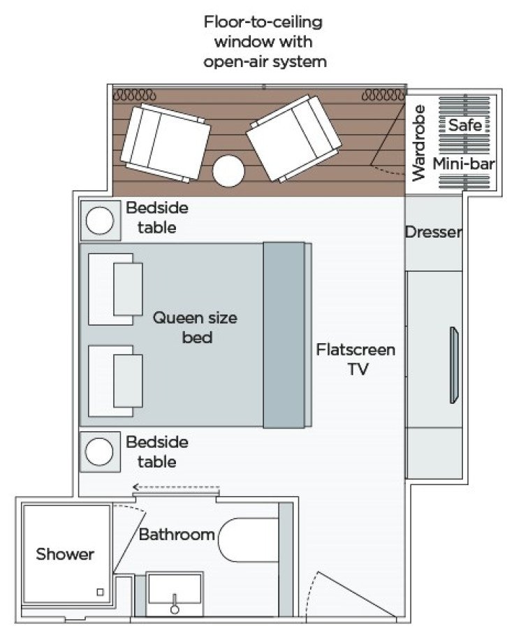 Emerald Panorama Balcony Suite  floor Plan